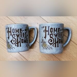 Set‎ Of 2 Vintage Home Sweet Home Floral Mugs